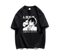 Bungou Stray Dogs Camiseta Popular De Manga Corta para Adolescentes Tops Estampados 2D De Hip Hop con Gráfico De Anime Novedad De Verano (L,Color 01)