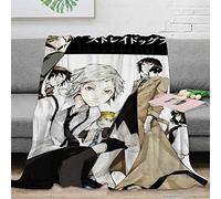 Bungou Stray Dogs Nakajima Atsushi/Dazai Osamu Anime 3D Impresión digital Franela Ultra suave Micro Fleece Manta Fácil cuidado