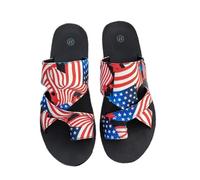 Bunion Sandals for Women 2026,American Print Arch Support Orthopedic Breathable Soft Sole Slip On Sandal Hollow Out Platform Beach Casual Slippers Comfortable Dressy Outdoor Lightweight Summer Shoes