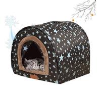 BUNIQ Casa de Invierno para Perros | Casa de Invierno para Mascotas,Casa acogedora para Cama para Cachorros con Puerta de Tela Flexible, Desmontable, Lavable para Perros medianos