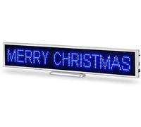 BUNIQ Letrero LED, Pantalla de Desplazamiento de Escritorio, Tablero de visualización de información, Letrero Led de Desplazamiento, Led programable (Color : BLU)
