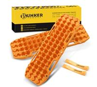 BUNKER INDUST Tablas de tracción todoterreno, par de alfombrillas de tracción de pistas de recuperación para vehículos, camiones, Jeep, SUV, barro, nieve, rampa de arena, almohadillas de tracción de