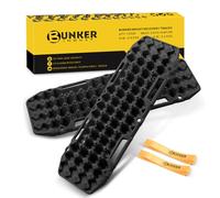 BUNKER INDUST Tableros de tracción todoterreno, par de pistas de recuperación para 4WD Jeep Mud, Sand, Snow Traction Pads-Black Dispositivo de tracción de neumáticos de emergencia