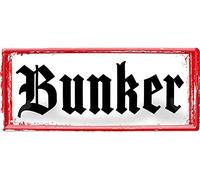Bunker - Mein Haus 28 x 12 cm Alemán Decoración Cartel de chapa 1184