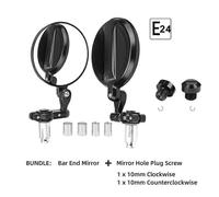 (Bunlde2)Motorcycle Mirror Black Racing Replacement Rear View Mirrors For YAMAHA MT07 MT09 MT10 R1 R3 TMAX 530 TMAX 500 For Tenere 700
