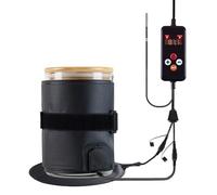 Bunmery Envoltura calentadora de masa madre, 2 piezas, tarro de iniciación de masa madre, tapete de calentamiento de masa madre con control de temperatura (5.0-45.0 °C) y temporizador de 24 horas