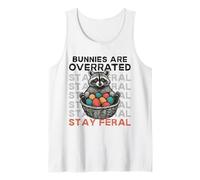 Bunnies Are Overrated Stay Feral Funny Easter Camiseta sin Mangas