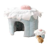 Bunnies Sleeping House - Cama de Caliente para Mascotas pequeñas, cómoda Cueva de Invierno | Escondite Suave Chinchilla, de hámster, guarida de hurón, Refugio para ani