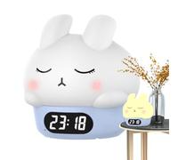 BUNNY ALMAUMPLADO - Trainador de tiempo digital de luz nocturna para niños, patada de silicona de conejo suave | Divertido despertar para niñas, niños, entrenamiento del sueño lámpara de cama dormitor