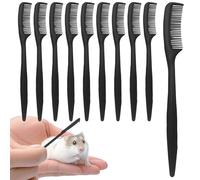 Bunny Brush, Small Pet Groomer, 10 Piece Animal Hair Tool for Rabbits, Soft Ergonomic Handle, Grooming Kit with Fine Bristles, Pet Coat Care for Hamster Ferret Tiny Indoor Animals