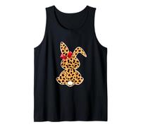 Bunny Buffalo Leopard Plaid Print Happy Easter Day Hombres Mujeres Camiseta sin Mangas