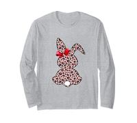 Bunny Buffalo Leopard Plaid Print Happy Easter Day Hombres Mujeres Manga Larga