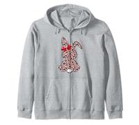 Bunny Buffalo Leopard Plaid Print Happy Easter Day Hombres Mujeres Sudadera con Capucha