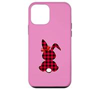 Bunny Buffalo Red Plaid Happy Easter Day 2026 Hombres Mujeres Niños Carcasa para iPhone 12 Mini
