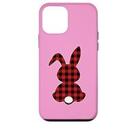 Bunny Buffalo Red Plaid Happy Easter Day 2026 Hombres Mujeres Niños Carcasa para iPhone 12 Mini