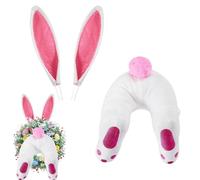 Bunny Butt and Ears for Wreath - 3 Piece Easter Wreath Decoration, Cute Rabbit Attachment | Adorable Bunny Tail and Ears, Festive Spring Decor for Farmhouse, Porch, and Window Display