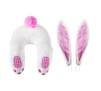 Bunny Butt Wreath Kit - Easter Rabbit Tail Decoration Set, Cute Cartoon Rear Design Ornament, Farmhouse Hanging Door Window Porch Wall Decor Attachment Display For Spring Holiday Home Entryway