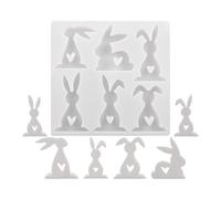 Bunny Candle Mold - Craft Casting Tool | flexible silicona material soportes concrete cement plaster epoxy projects for decorative ornaments room styling holiday displays diy art mold 17,2 cm