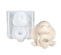 Bunny Casting Mold, Rabbit Casting Mould Decoration, Cute Bunny Figurines And Seasonal Decorations, Rabbit Mold for Spring Holiday Arts Crafts Home Decoration Gypsum Concrete Cement Projects