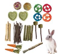 Bunny Chew Toy, Teething Treats, 6.69x6.69in Teeth Care Supplies, Molar Chew Bite Treats for Hamsters, Rabbits, Gerbils, Chinchillas, Small Pets and Cage Accessories