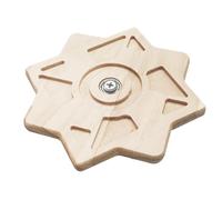 Bunny Chewing Toys - Hamster Enrichment Toy | Interactive Chinchilla Rotating Toys | Funny Cage Accessories | 16x16x1.2cm Hamster Exercise Toys for Playing, Exercise, Teeth Cleaning (Wood + Meta)