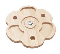 Bunny Chewing Toys - Hamster Enrichment Toy | Interactive Chinchilla Rotating Toys | Funny Cage Accessories | 16x16x1.2cm Hamster Exercise Toys for Playing, Exercise, Teeth Cleaning (Wood + Meta)