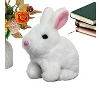 Bunny conejito realista, peluche interactivo Bunny - Juguete de peluche interactivo conejito acolchado | Juguete para mascotas electrónicas conejo realista, orejas que oscil