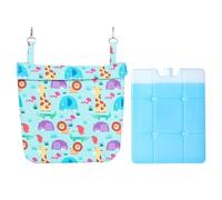 Bunny Cooling Mat, Small Dog Chill Pad, 9.45x10.43 Inches Washable Chew Resistant Rug, Portable Cold Mat for Kennel Car Garden Summer Bedroom Beach Travel Sofa or Patio Use