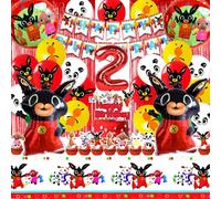 Bunny Decoracion Cumpleaños 2 Años, Globo Cumpleaños Bunny, Bunny Globos Helio 2 Años, Decoración Tarta Cumpleaños, Bunny Deco Mantel, Bunny Globos Cumpleaños Niño Kit