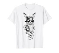 Bunny Ears American Football Funny Easter Bunny Costume Meme Camiseta gráfica económica, Hombre, Blanco, XL