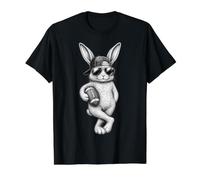 Bunny Ears American Football Funny Easter Bunny Costume Meme Camiseta gráfica económica, Hombre, Negro, XL