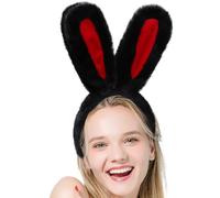 Bunny Ears Headband - Velvet 30x20cm | Soft Touch Bunny Ears Hairband Ea- Headbands For Adults And Kids | For Cosplay Party Photos Stage Performance And Daily Wear