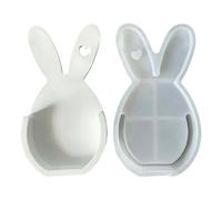 Bunny Easter Egg Mold, Silicona Easter Egg Molds, Bunny Easy Release Spring Craft Supplies for Resin Epoxy Wax Plaster Holiday Decor Home Party Art Projects Family Beginners Crafting