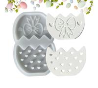 Bunny Easter Egg Mold, Silicona Easter Egg Molds, Bunny Easy Release Spring Craft Supplies for Resin Epoxy Wax Plaster Holiday Decor Home Party Art Projects Family Beginners Crafting
