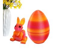 Bunny Egg Decoration, Easter Party Ornament, Table Figurines with Sturdy Feature, Holiday Centerpiece with Charming Style, Resin Decoration with Fun Design, Home Accessory for Birthday and Thanksgivin