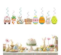 Bunny Egg Garland Easter, Colorful Party Decorations for Spring, Reusable Holiday Décor, Ideal for Farmhouse Mantle Fireplace Tree Wall Window Garden, Home Event Celebration Ornament