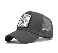 BUNNY embroidered baseball cap rabbit embroidered hat washed to make old peaked cap curved brim sun hat