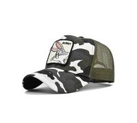 BUNNY embroidered baseball cap rabbit embroidered hat washed to make old peaked cap curved brim sun hat