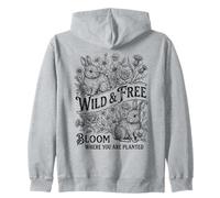 Bunny Floral Art Bloom Where You Are Planted Cita Vintage Sudadera con Capucha