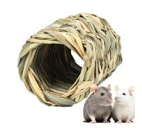 Bunny Grass Tunnel House, Grass Tunnel Toy | Juguete de túnel de hierba oculto | Pequeño juguete para mascotas, ropa de cama tejida a mano, juguete interactivo