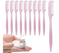 Bunny Hair Brush 9cm, Small Animal Grooming Brush Set 10 Pieces Hamster for Rabbit Ferret Pet Coat Care Sensitive Skin Grooming Tool Indoor Home