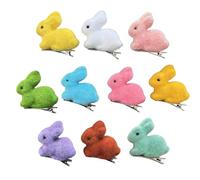 Bunny Hair Clips - 10 unidades Plush Hairpins | Cute Soft Non-Slip Bunny Hair Clips For Kids, Teens, And Women, Adorable Plush Hairpins For Children, Daughters, Teenagers, Everyday or Party Use