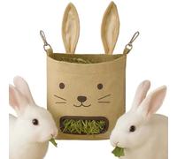 Bunny Hay Bag - Hangable Small Pet Hay Feeder | Soporte dispensador de almacenamiento | Accesorios duraderos para mascotas | Para chinchillas hámster cobayas conejos solución de alimentación para