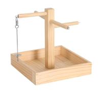 Bunny Hay Feeder, Wooden Chinchilla Small Animal Indoor Food Bowl, 9.84inch