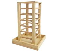Bunny Hay Feeder Wooden - de heno para mascotas pequeñas, soporte de pared para alimentos, organizador de alimentos de madera natural duradero con bordes lisos | de alimentación