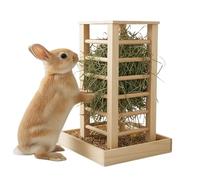 Bunny Hay Feeder | Wooden Small Animal Food Feeding Holder | Hay Holder For Rabbits | For Small Pet Ferrets Squirrels Chinchillas Hamster Hedgehogs
