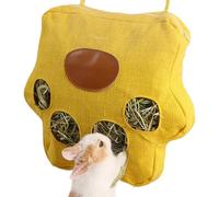 Bunny Hay Feeders, Feeding Bag, Standard Size for Pet Utility, Hangable 4 Hole Storage Dispenser Feature, Household Utility Category, Small Animals Bunny Chinchillas Indoor Outdoor Hutch Cage