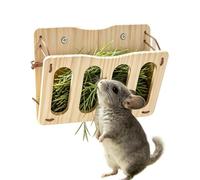 Bunny Hay Holder - Estante de heno de Madera Maciza, montado en Jaula