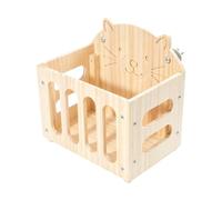 Bunny Hay Holder Large Capacity - - - Cute Wooden Cage Decor Small Animals