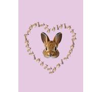 Bunny Heart Grid Notebook - A4 0.5cm (0.196 inches) Diced Paper, 120 Pages - Cute & Quirky Journal: Kawaii Graph Paper with Bunny-Themed Heart Design on the cover